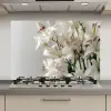 Lelies - Boekte - Wit - Meeldraden keuken achterwand spatscherm klein -3d_website