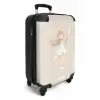 Meisje speelt tennis in beige kleuren NBS - Handbagage koffer - Kinderen Unisex middel -productfoto_3d