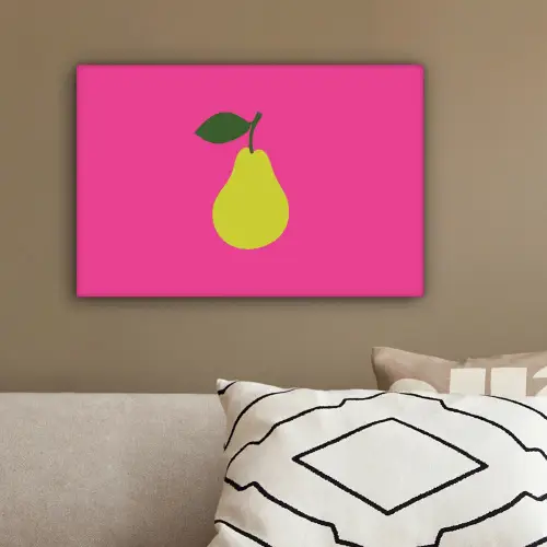 Illustratie - Fruit - Peer - Groen canvas 2cm klein -sfeer3