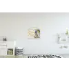 Abstracte weergave van de lucht met gouden accenten uit de natuur textielposter latten blank klein -kinderkamer