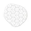 Design - Geometrie - Patroon - Lijn Wandcirkel Organisch Forex 3mm klein 629 -3d