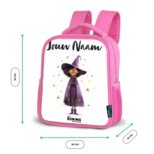 De paarse tovenaarsmantel Kinderrugzak - Roze middel -productfoto_formaten
