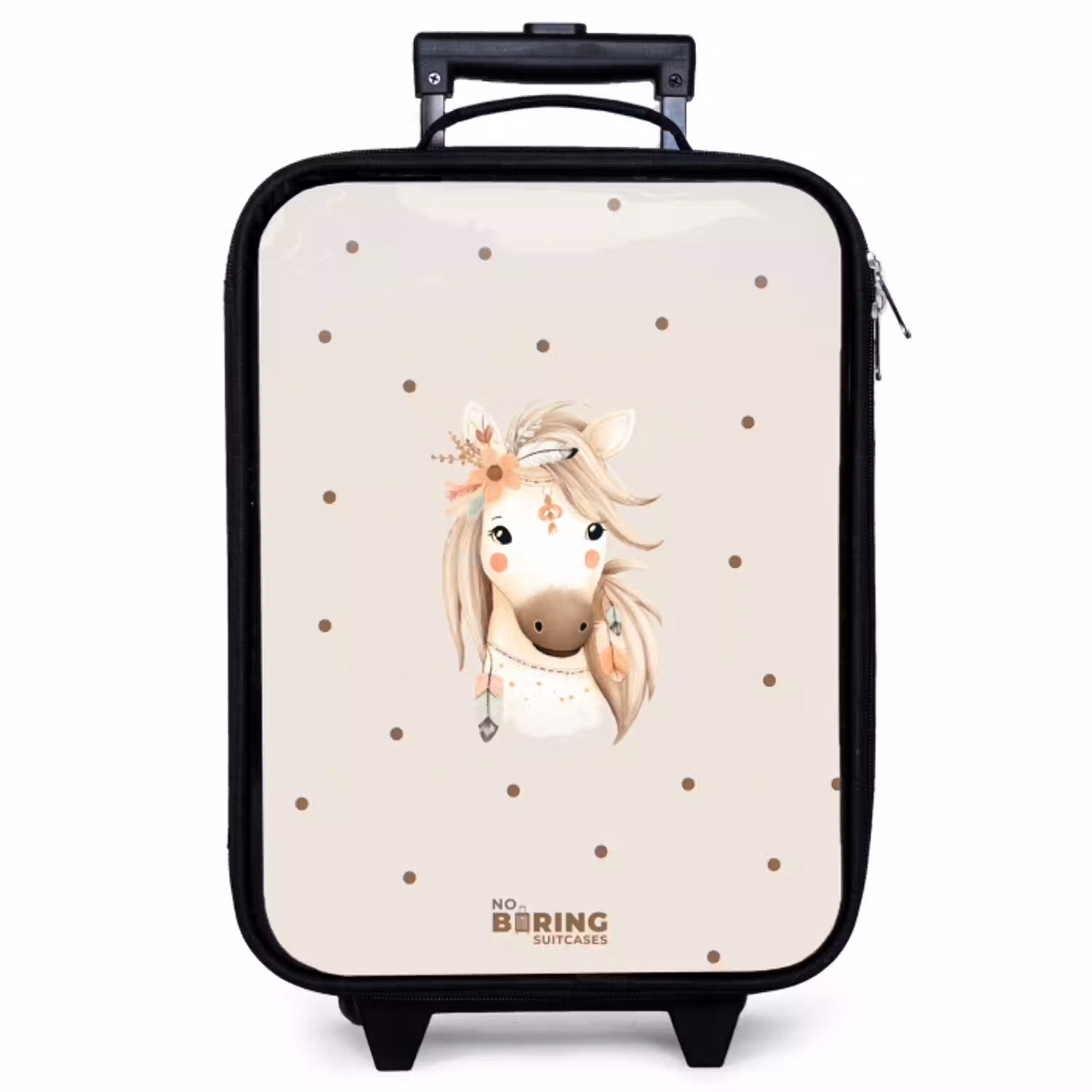 Bohemian paard in pastel kleuren Kinderkoffer - Zwart klein -zzz_website3d