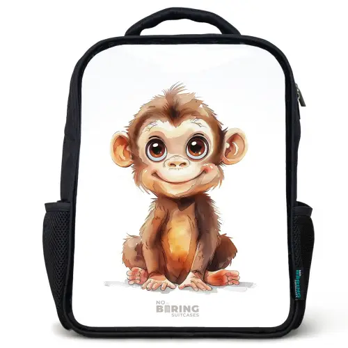 Baby aap Rugzak - Zwart middel -3d
