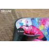 Graffiti - Lippen - Felroze - Geschilderd Placemat vinyl groot -closeup