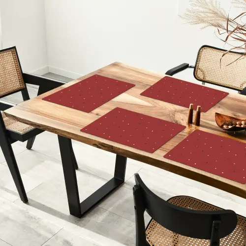 Patroon - Stippen - Rood Placemat vinyl groot 368 -zzsfeer4_Kitchenyeah-website