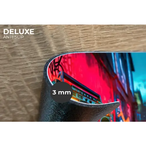 Boombox - Rood - Graffiti - Neon Placemat vinyl groot -closeup