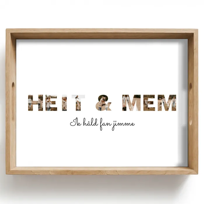 Heit & Mem - Lettercollage Dienblad Rechthoek middel -z3d_shopping