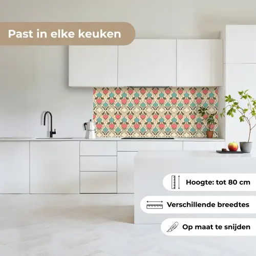 Barok - Retro - Kleurrijk keuken achterwand 2 middel 871 -sfeer4_NL