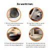 Beige - Reliëfstructuur - Natuursteen Inductie beschermer vinyl 3mm klein 276 -zzzzzzz-td-werking