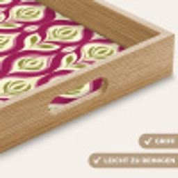 Retro - Floraal - Paars Dienblad Rechthoek middel 911 -USP_HandgreepDE