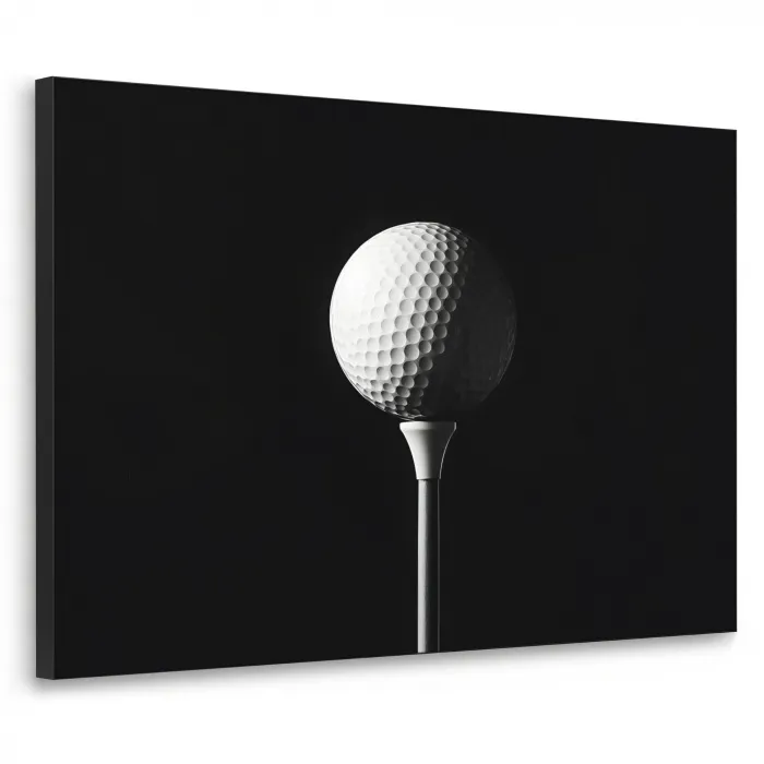 Golfbal - Minimalistisch - Wit Textielframe - compleet frame klein -3d