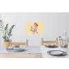 Handdoeken - Vrouw - Jurk - Roze Muursticker klein -eettafel