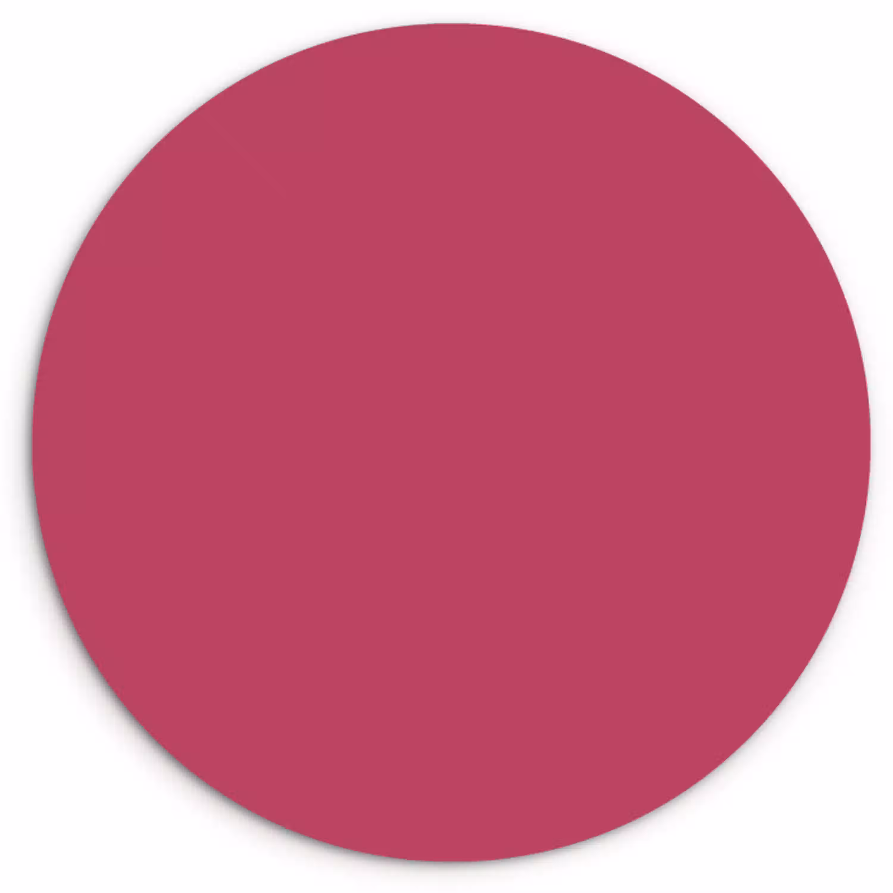 Deep - Berry - Rood Wandcirkel kunststof plaat 5mm dik klein 188 -3d
