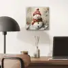 Sneeuwpop - Winter - Sneeuw - Beige aluminium wit klein -sfeer5