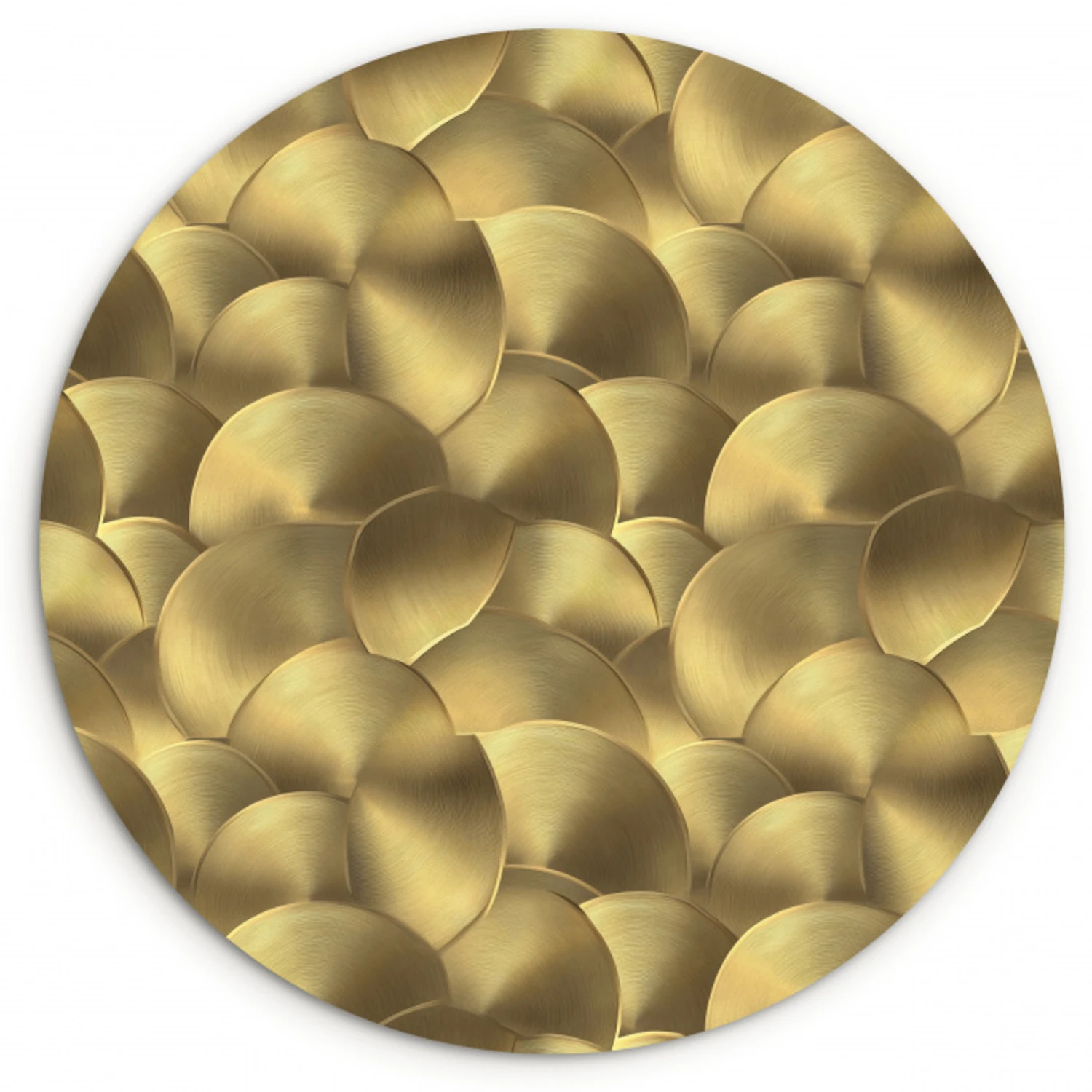 Modern - Cirkel - Goud Wandcirkel kunststof plaat 5mm dik klein 188 -3d