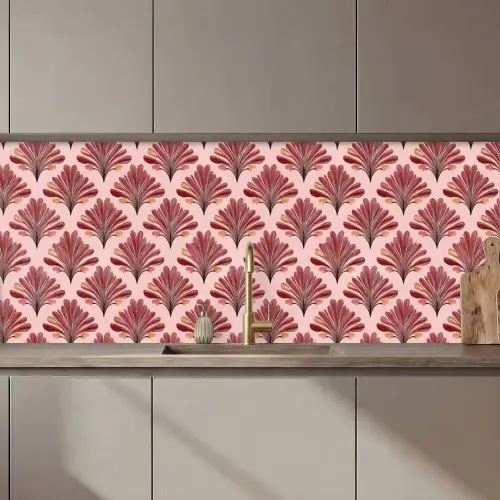 Waaier -  Roze - Rood keuken achterwand 2 middel 871 zz_3dshopping