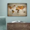 Wereldkaart - Vintage - Abstract - Kinderen - Jongens - Meisjes canvas 2cm klein -sfeer4