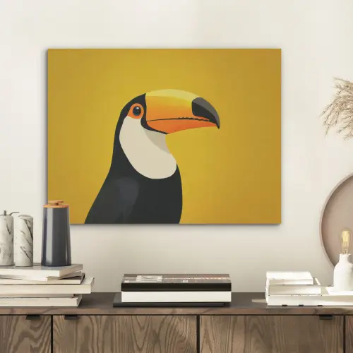 Toekan - Minimalistisch - Snavel - Oranje PET vilt klein -sfeer1