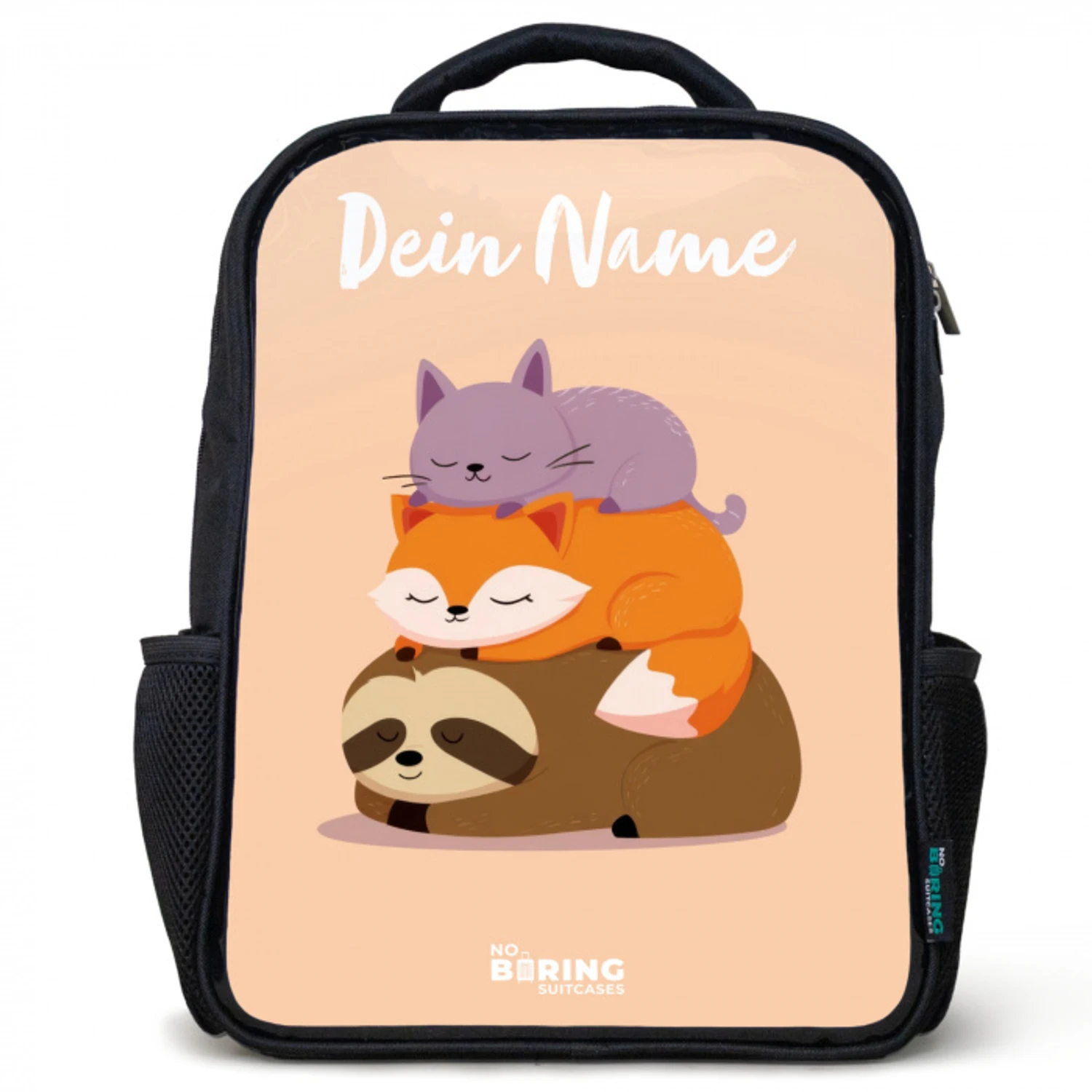 Dieren - Slapen - Samen Rugzak - Zwart middel -3d