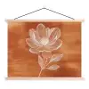 Bloem - Minimalistisch - Wit textielposter latten blank klein -3d