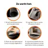 Bokshandschoenen - Muur - Duister - Zwart Inductie beschermer vinyl 3mm klein -zzzzzzz-td-werking