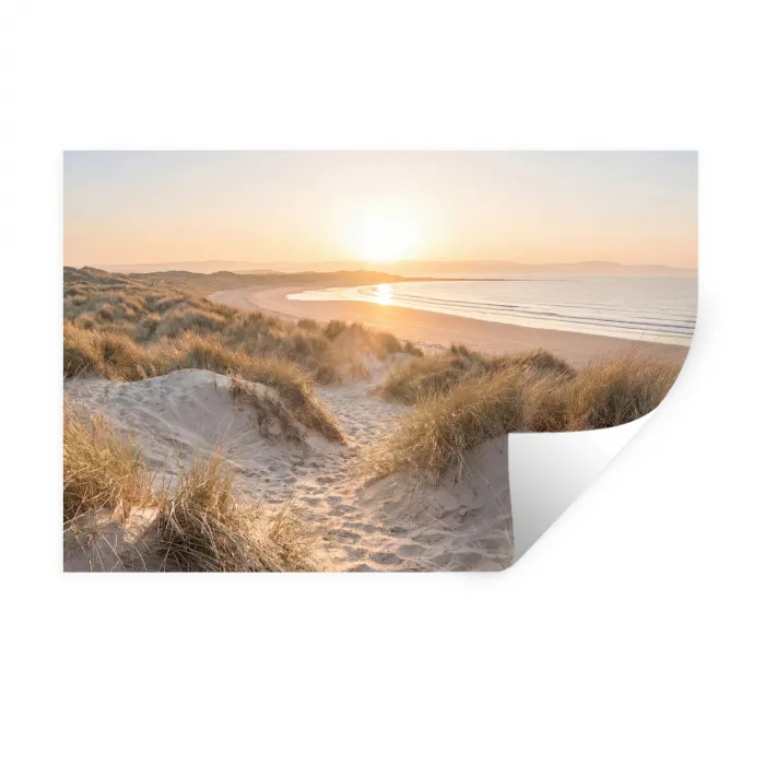 Duinen - Strand - Zee Muursticker klein -3d