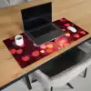 Rood - Wijn - Hartjes Muismat XXL klein -sfeer1