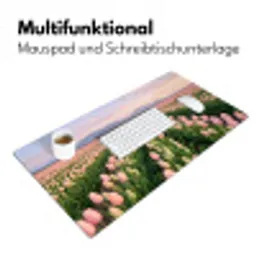 Tulpen - Landschap - Roze Muismat XXL klein -ysfeer4_duits