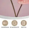 Bloemen - Anthuriums - Geel - Roze Akoestische PET Vilt - Rond klein -closeup_NL