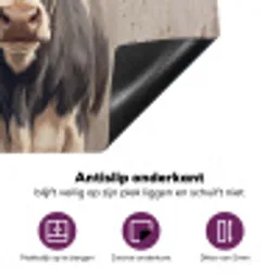 Koe - Portret - Dieren - Modern Inductie beschermer vinyl 3mm middel -zzzzzzz-cc-onderkant