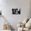 Golden Retriever - Hond - Vrolijk -  Bord spaghetti - Zwart - wit Tuinposter op houten frame 2 cm dik klein -sfeer1