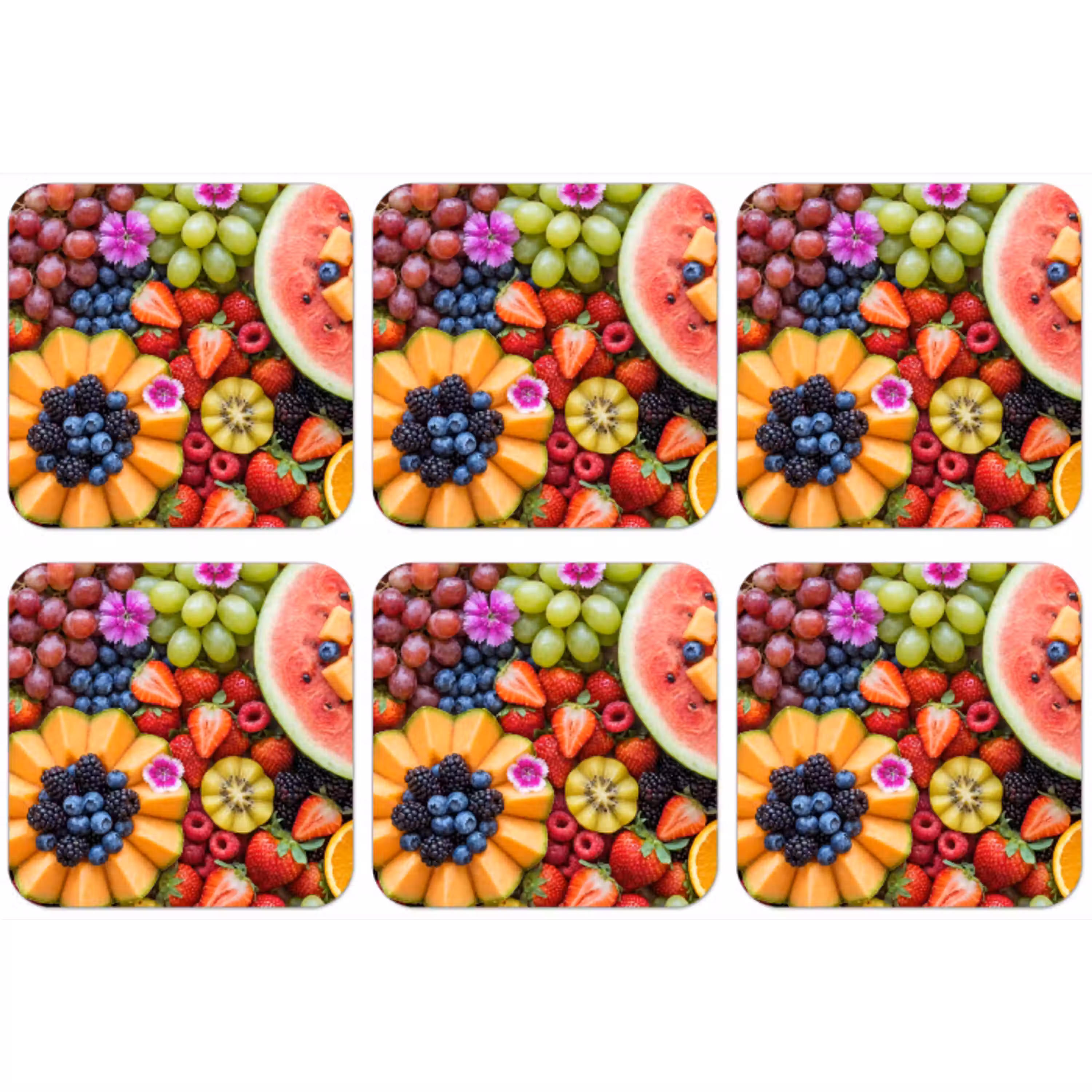 Fruit - Vers - Variatie - Eten - Kleurrijk onderzetter kurk middel -zkaufland3dotto