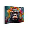 Chimpansee - Graffiti - Kleurrijk aluminium wit klein -3d