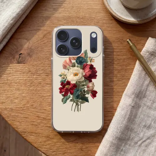 Boeket - Warme tinten - Elegant Telefoonhoesje iPhone 17 Pro klein -sfeer1