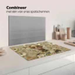 Vrouw - Bloemen - Zonnebril - Wit Inductie beschermer vinyl 3mm klein -wsfeer7_website