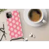Schelpen - Patroon - Roze - Wit - Strand Hoesje iPhone 12 Pro met koord klein -oordop