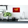 Bloem - Goud - Glazen Muursticker klein -keuken