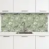Klassiek - Botanisch - Groen keuken achterwand 2 middel 871 -3d