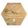 Hout - Sierlijk Naambord Hexagon klein -3d