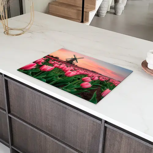 Tulpen - Molen - Nederland Inductie beschermer vinyl 3mm klein -sfeer8