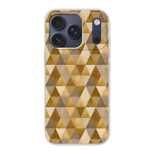 Geometrisch - Driehoek - Goud Telefoonhoesje iPhone 17 Pro klein 878 -3d