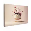 Cheesecake - Eten - Roze - Taart Tuinposter op houten frame 2 cm dik klein -3d