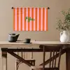 Patroon - Oranje - Fijn - Strepen Wandkleed katoen klein -sfeer6