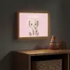 Olifant - Baby - Roze - Cartoon Light Box met batterij (Wandlamp kind) middel -sfeer5_kind