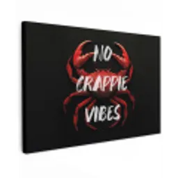 Krab - Rood - Tekst - Zwart Tuinposter op houten frame 2 cm dik klein -3d