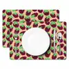 Frambozen - Rood - Roze - Kroonbladeren Placemat vinyl groot 368 -zzsfeer2_Kitchenyeah-website