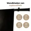 Zwart - Lepel - Caviar Wandkleed katoen klein -sfeer2