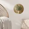 Vaas - Olijftakken - Bladeren - Beige Wandcirkel behangsticker klein -sfeer4