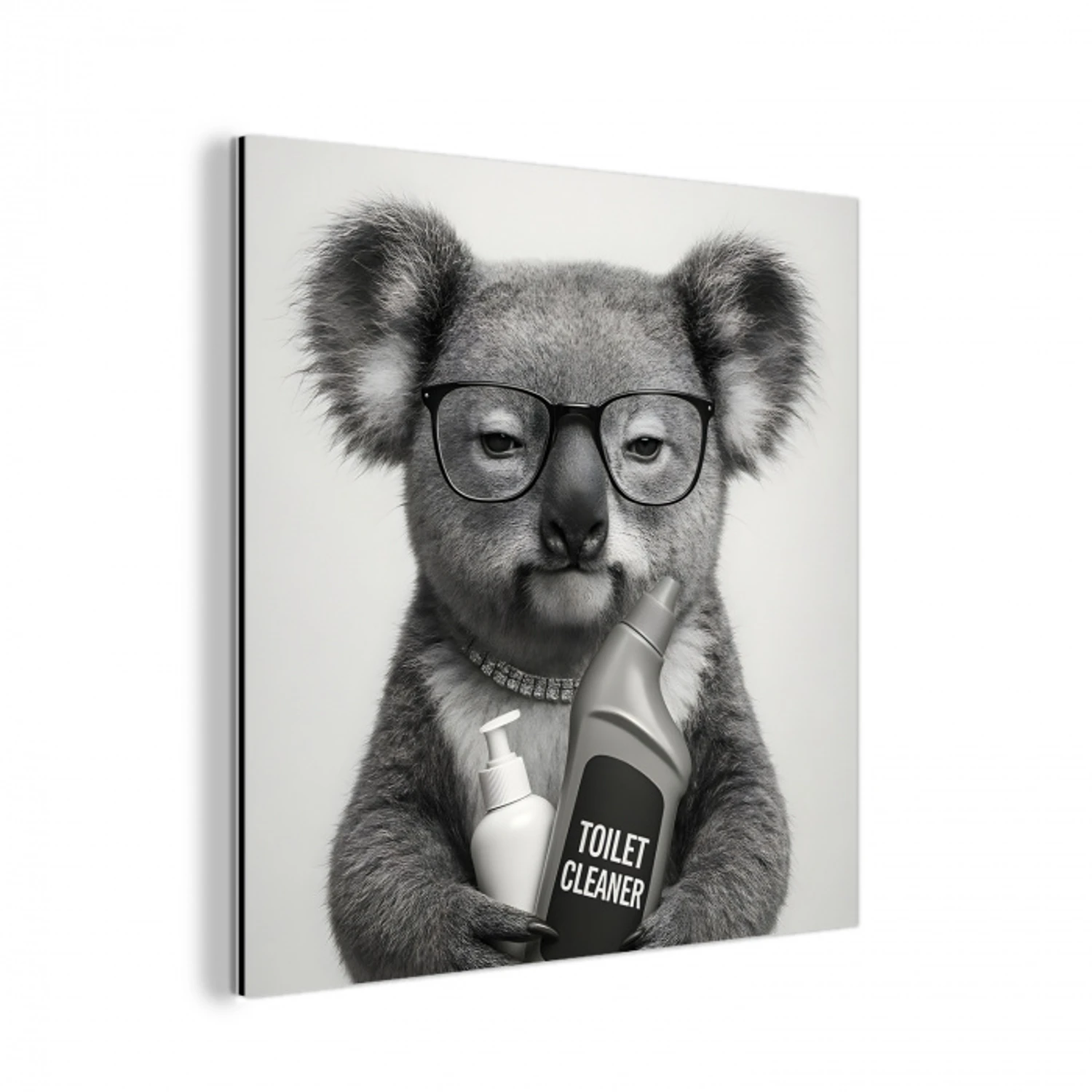 Koala - Bril - Toilet aluminium wit klein -3d